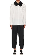 COMME des GARCONS Homme Plus Broad Shirt in White & Black, view 4, click to view large image.
