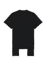 COMME des GARCONS Homme Plus Split Tee in Black, view 2, click to view large image.