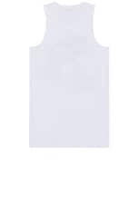 COMME des GARCONS Homme Plus Leaf Tank in White & Green, view 2, click to view large image.