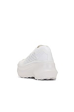 COMME des GARCONS Homme Plus x Salomon Pulsar Platform Shoe in White, view 3, click to view large image.