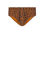 CDLP Swim Briefs in Cinnamon Leopard, view 1, click to view large image.