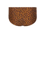 CDLP Swim Briefs in Cinnamon Leopard, view 2, click to view large image.