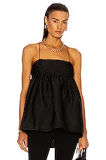 Cecilie Bahnsen Hortensia Sleeveless With Open Back Top in Black