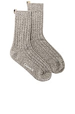 Comme Si the Cashmere Sock in Heather Grey, view 1, click to view large image.