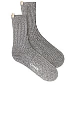 Comme Si The Yves Sock in Heather Grey, view 1, click to view large image.