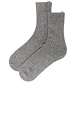 Comme Si The Yves Sock in Heather Grey, view 2, click to view large image.