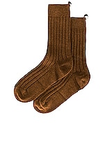 Comme Si the Danielle Sock in Pecan, view 2, click to view large image.