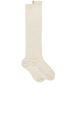 Comme Si The Knee High Sock in Cream, view 1, click to view large image.