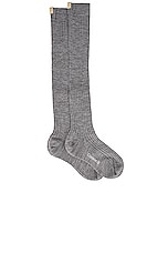 Comme Si The Knee High Sock in Heather Grey, view 1, click to view large image.