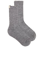 Comme Si The Merino Tube Sock in Heather Grey, view 1, click to view large image.