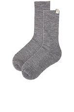Comme Si The Merino Tube Sock in Heather Grey, view 2, click to view large image.