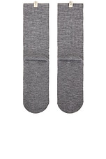 Comme Si The Merino Tube Sock in Heather Grey, view 4, click to view large image.