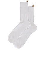 Comme Si the Yves Sock in White, view 2, click to view large image.