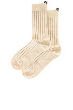Comme Si the Cashmere Sock in Cream, view 2, click to view large image.