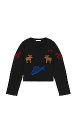 Connor McKnight Fish &amp; Game Hunting Sweater in Black, view 1, click to view large image.
