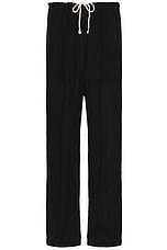 Connor McKnight Crinkle Pajama Pant in Black, view 1, click to view large image.