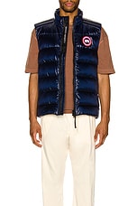 Canada Goose Crofton Puffer Vest in Atlantic Navy, view 3, click to view large image.