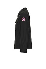 Canada Goose Burnaby Chore Coat in Black, view 3, click to view large image.