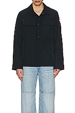 Canada Goose Burnaby Chore Coat in Black, view 5, click to view large image.