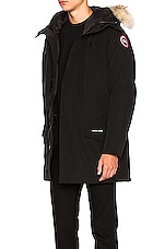 Canada Goose Langford Parka With Coyote Fur Trim in Black, view 3, click to view large image.