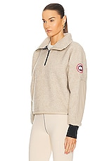 Canada Goose Simcoe Fleece 1/4 Zip Sweater in Light Tan, view 3, click to view large image.