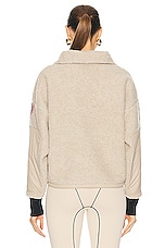 Canada Goose Simcoe Fleece 1/4 Zip Sweater in Light Tan, view 4, click to view large image.