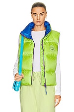Canada Goose Paola Pivi Atwood Vest in Neon Green, view 2, click to view large image.