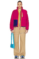 Canada Goose Paola Pivi Fleece Jacket in Fuchsia, view 6, click to view large image.