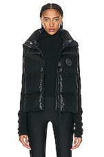 Canada Goose Cypress Cropped Vest in Black, view 1, click to view large image.