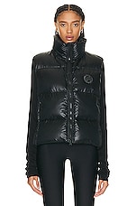 Canada Goose Cypress Cropped Vest in Black, view 2, click to view large image.