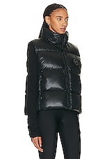 Canada Goose Cypress Cropped Vest in Black, view 3, click to view large image.