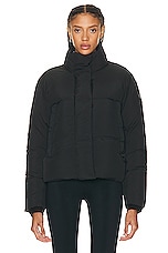 Canada Goose Junction Cropped Puffer Jacket in Black, view 1, click to view large image.