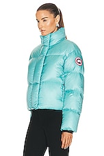 Canada Goose Cypress Cropped Puffer in Boulevard Blue, view 4, click to view large image.