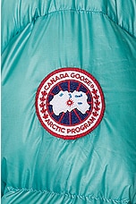 Canada Goose Cypress Cropped Puffer in Boulevard Blue, view 7, click to view large image.