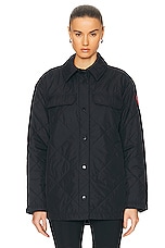 Canada Goose Albany Quilted Shirt Jacket in Black, view 1, click to view large image.
