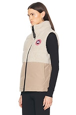 Canada Goose Elora Vest in Light Tan & Tan, view 3, click to view large image.