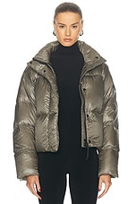 Canada Goose Cypress Cropped Puffer in Smokey Sage, view 1, click to view large image.