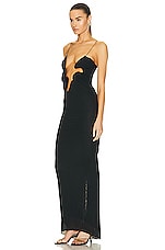 Christopher Esber Molded Venus Dress in Black, view 3, click to view large image.