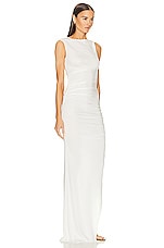 Christopher Esber Gesine Twisted Column Dress in WHITE, view 2, click to view large image.