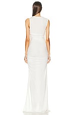 Christopher Esber Gesine Twisted Column Dress in WHITE, view 4, click to view large image.