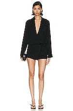 Christopher Esber Aulenti Micro Shirt Dress in BLACK, view 1, click to view large image.