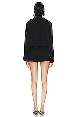 Christopher Esber Aulenti Micro Shirt Dress in BLACK, view 3, click to view large image.