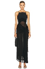 Christopher Esber Chlorophyte Ore Gown in BLACK, view 1, click to view large image.