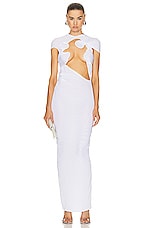 Christopher Esber Venusa Tee Dress in White, view 1, click to view large image.