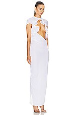Christopher Esber Venusa Tee Dress in White, view 2, click to view large image.