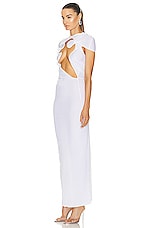 Christopher Esber Venusa Tee Dress in White, view 3, click to view large image.