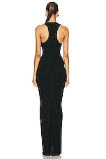 Christopher Esber Vivenda Drape Front Dress in Black, view 3, click to view large image.