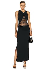 Christopher Esber Semblance Tulle Twist Dress in Black, view 1, click to view large image.