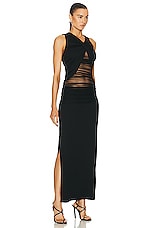 Christopher Esber Semblance Tulle Twist Dress in Black, view 2, click to view large image.