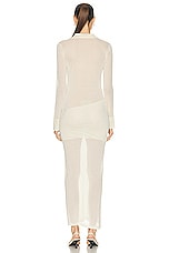 Christopher Esber Kaviro Knit Polo Dress in Butter, view 4, click to view large image.